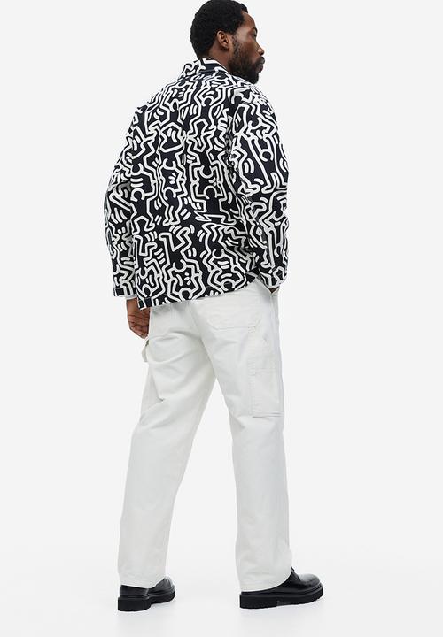 H&M - Regular fit twill shacket - black