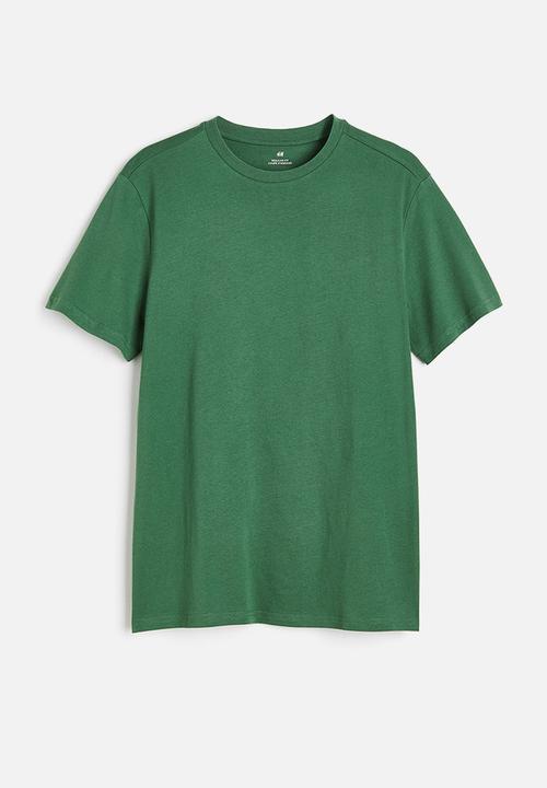 H&M - Regular fit round-neck T-shirt - green
