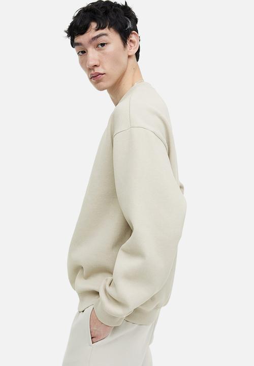 H&M - Relaxed fit sweatshirt - light beige 