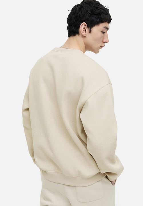 H&M - Relaxed fit sweatshirt - light beige 