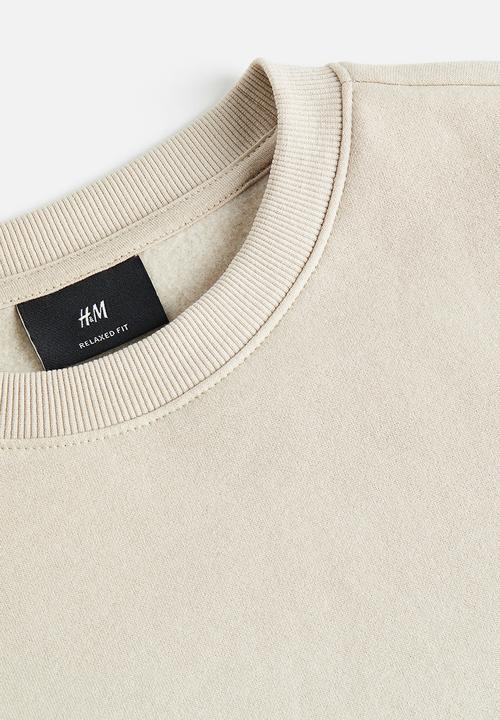 H&M - Relaxed fit sweatshirt - light beige 