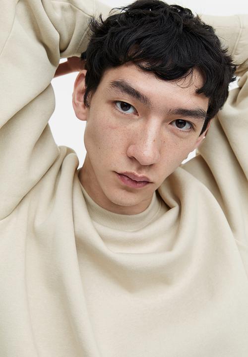 H&M - Relaxed fit sweatshirt - light beige 
