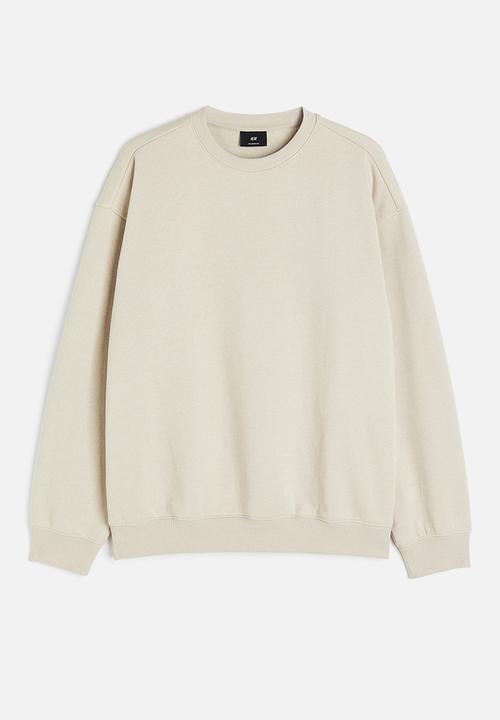 H&M - Relaxed fit sweatshirt - light beige 