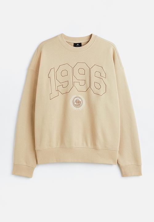 H&M - Relaxed fit printed sweatshirt - beige