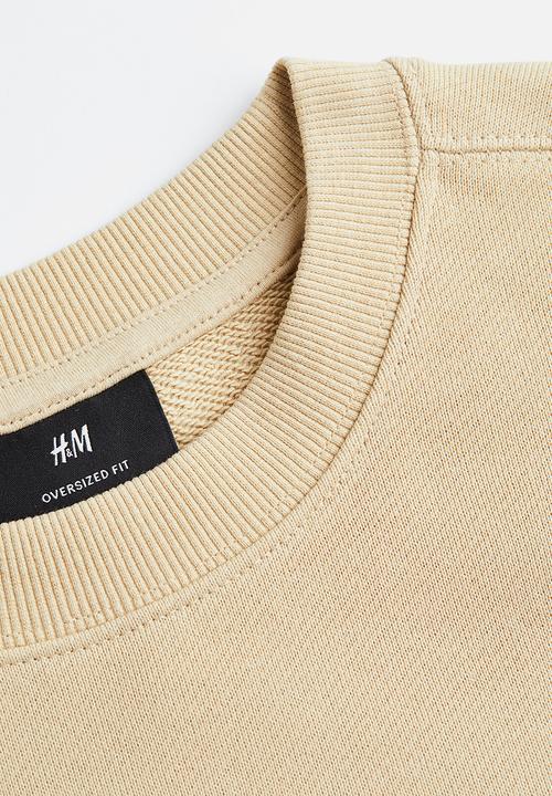 H&M - Relaxed fit printed sweatshirt - beige