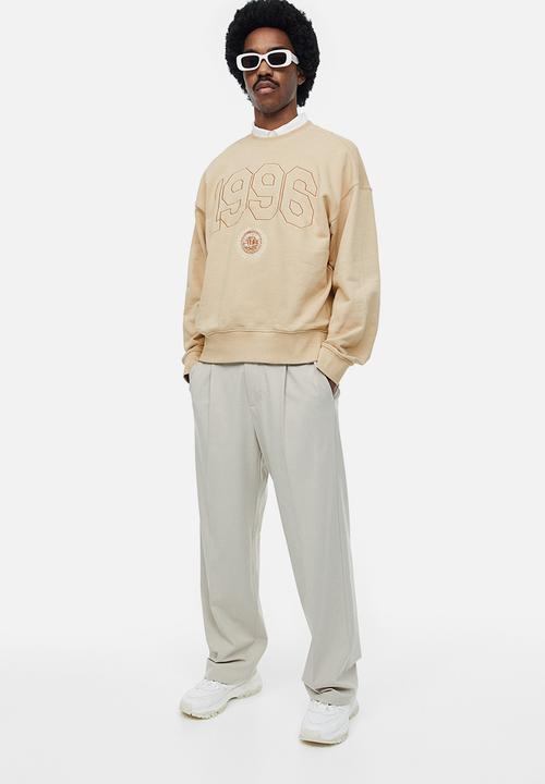 H&M - Relaxed fit printed sweatshirt - beige