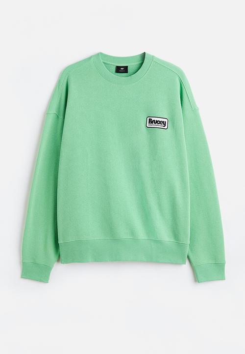 H&M - Relaxed fit printed sweatshirt - light green