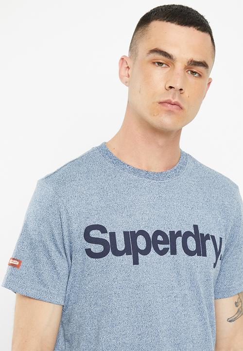 Superdry. - Vintage core logo classic tee - vintage denim grit