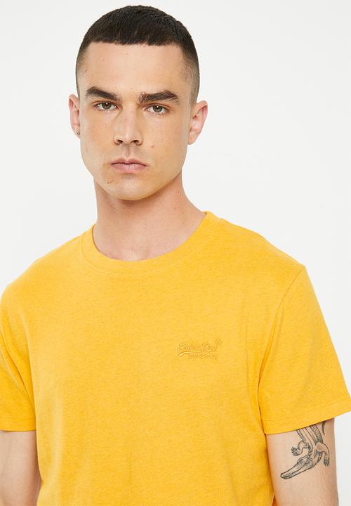 Superdry. - Vintage logo emb tee - tumeric marl