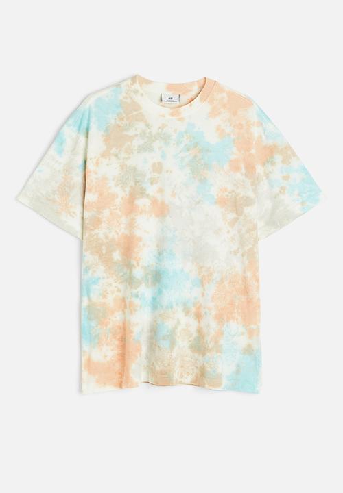 H&M - Relaxed fit patterned cotton T-shirt - light blue