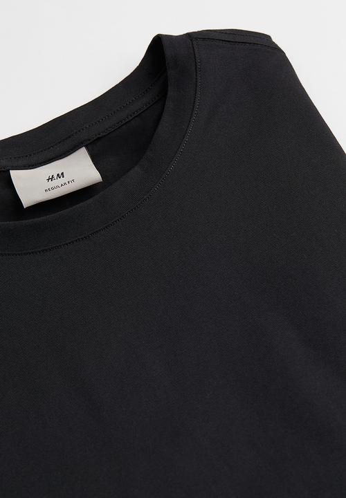 H&M - Regular fit pima cotton T-shirt - black