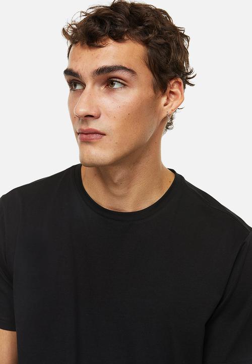 H&M - Regular fit pima cotton T-shirt - black