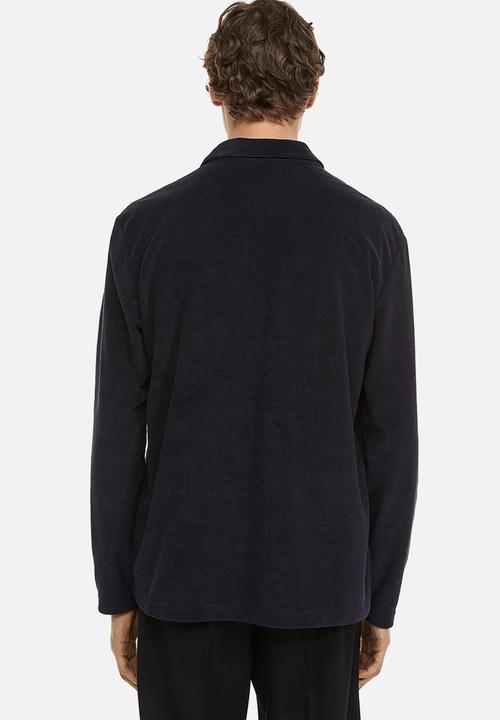 H&M - Regular fit terry polo shirt - navy blue