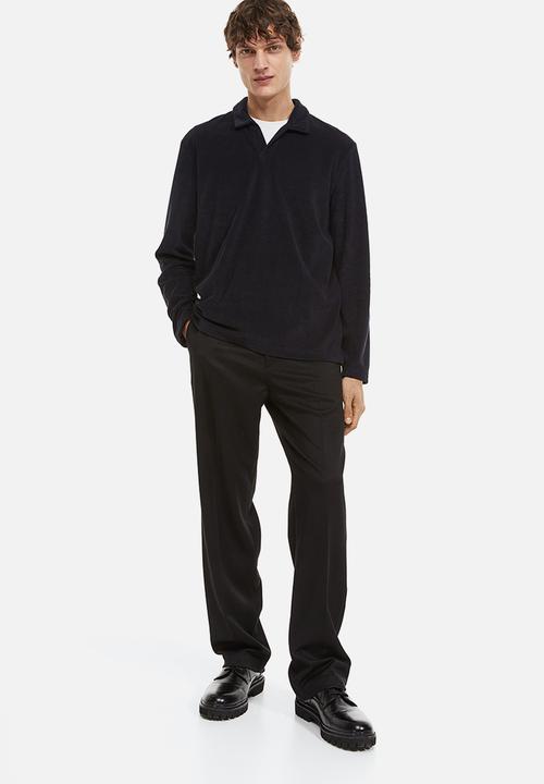 H&M - Regular fit terry polo shirt - navy blue