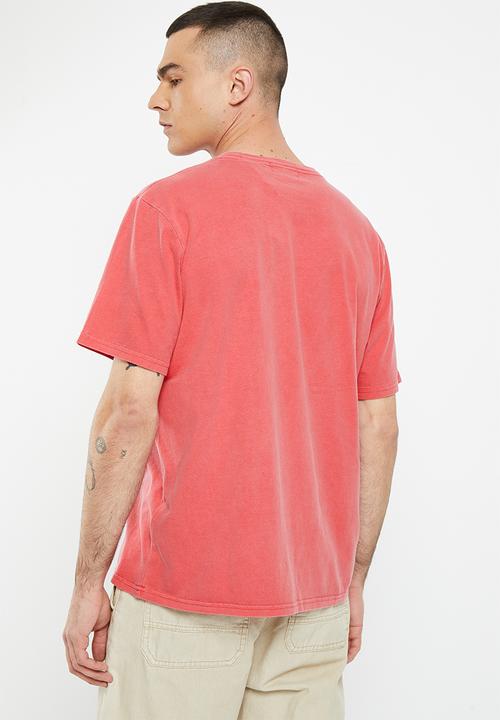Superdry. - Vintage mark tee - dark red
