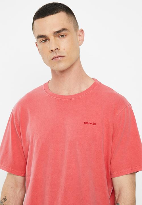 Superdry. - Vintage mark tee - dark red