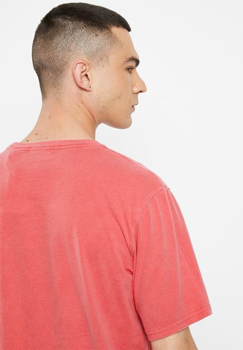 Superdry. - Vintage mark tee - dark red