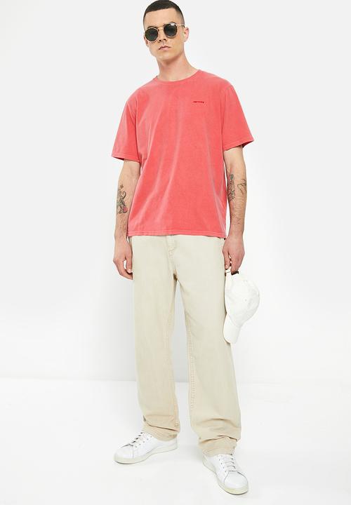 Superdry. - Vintage mark tee - dark red