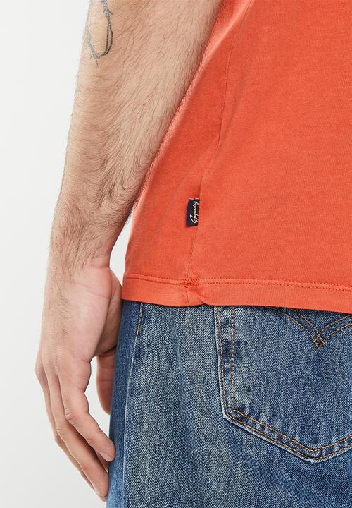 Superdry. - Vintage copper label tee - denim co rust orange