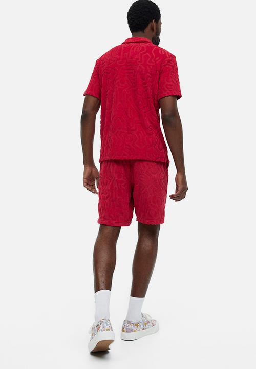 H&M - Regular fit terry polo shirt - red