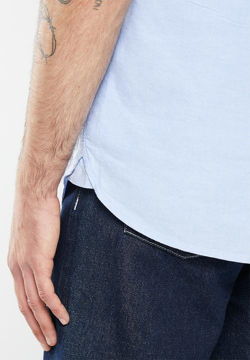 Superdry. - Vintage oxford short sleeve shirt - classic blue