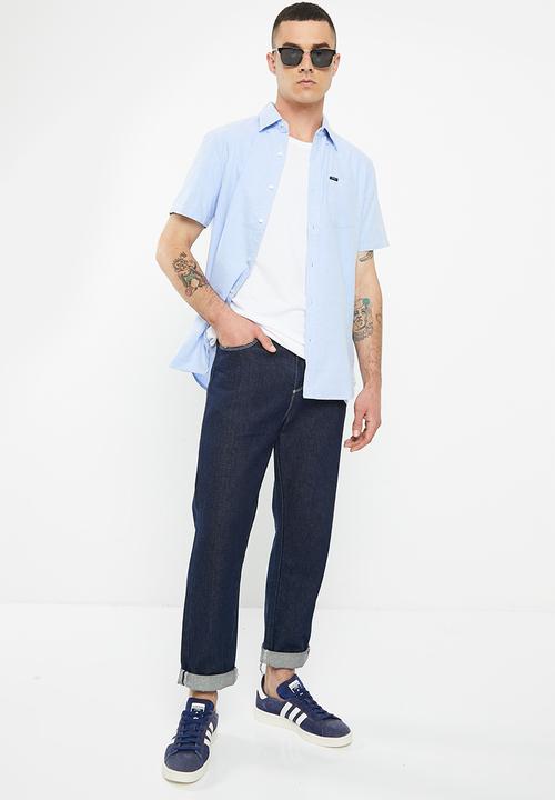 Superdry. - Vintage oxford short sleeve shirt - classic blue