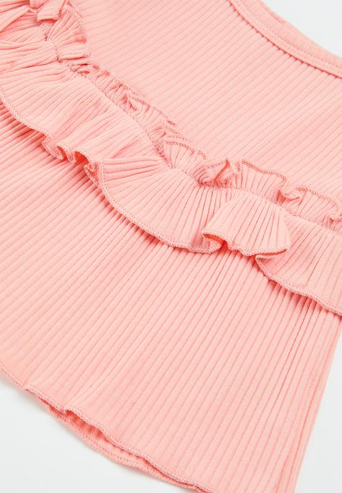 Pop Candy - Girls frill top and bottom set - pink