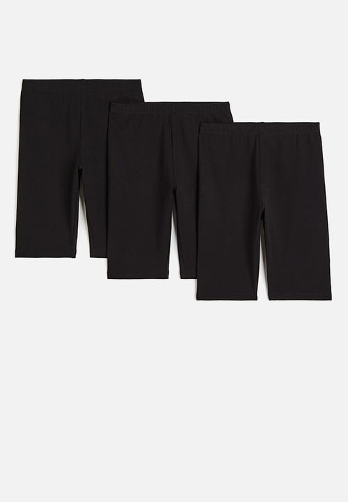H&M - 3-pack cycling shorts - black