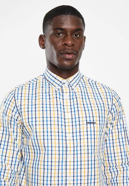 Pringle of Scotland - Chadwin long sleeve shirt - mid blue