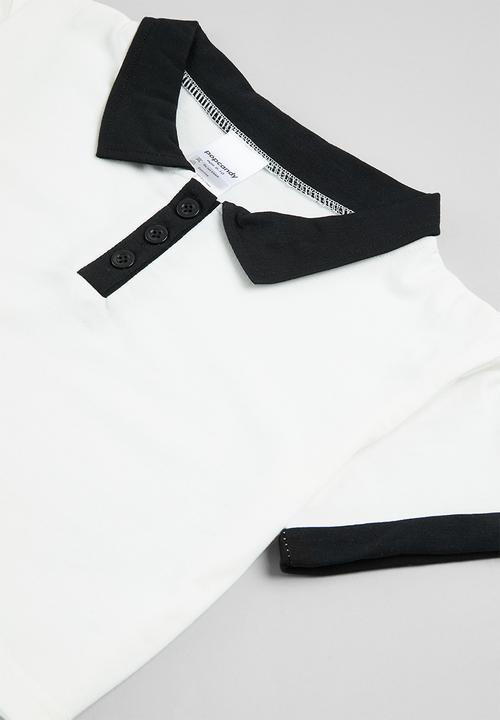 Pop Candy - Girls golf shirt and pants set - black and white