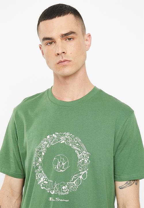 Ben Sherman - Illustrated target tee-shirt - rich fern