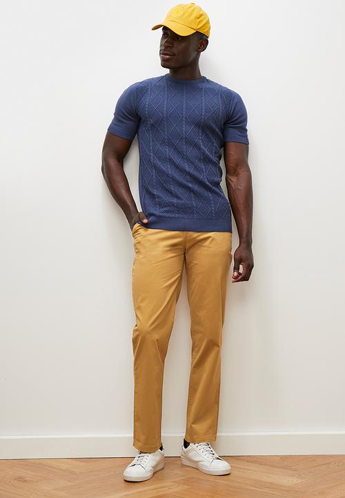 Lark & Crosse - Rob flat front peached chino pant - taupe