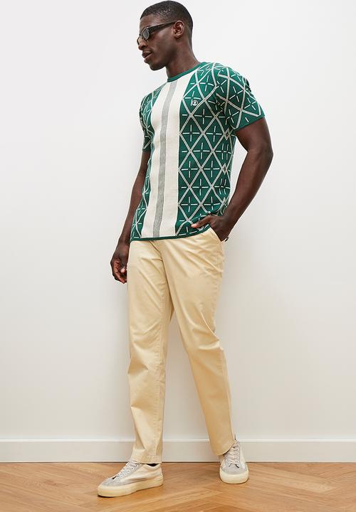 Lark & Crosse - Rob flat front peached chino pant - stone
