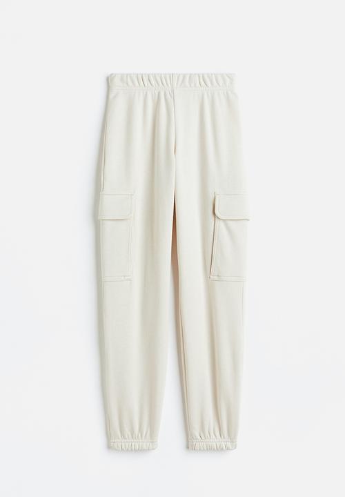 H&M - Cargo joggers - light beige