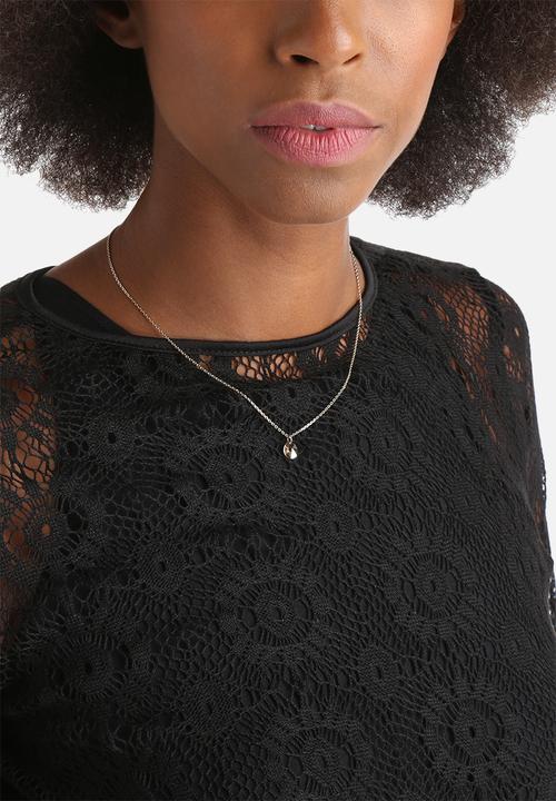 Influence. - Crochet Lace Long Sleeve Top
