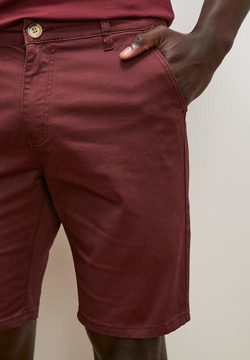 Lark & Crosse - Mpho flat front peached chinos - plum