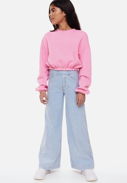 H&M - Wide trousers - light denim blue