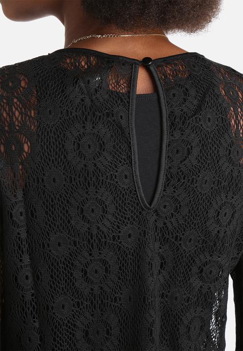 Influence. - Crochet Lace Long Sleeve Top