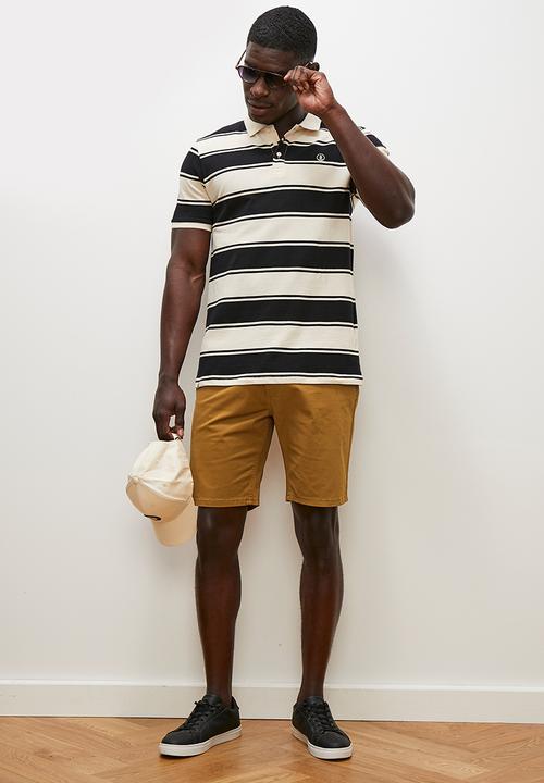 Lark & Crosse - Mpho flat front peached chinos - mid brown