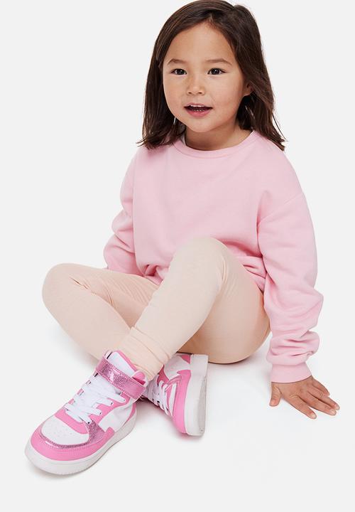 H&M - 2-Pack leggings - light grey marl & light pink