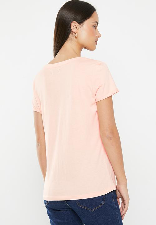GUESS - Short sleeve cn marine logo tee - calm pink
