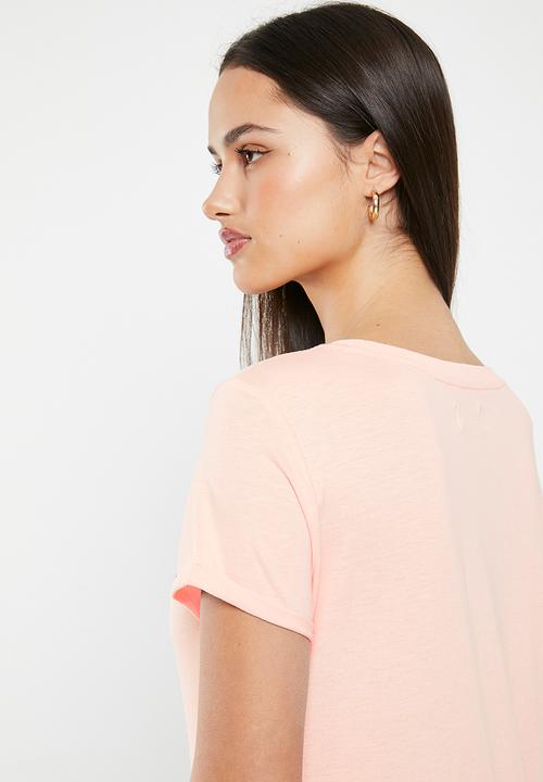 GUESS - Short sleeve cn marine logo tee - calm pink