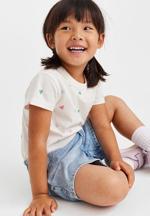 H&M - 2-Pack cotton T-shirts - pink hearts