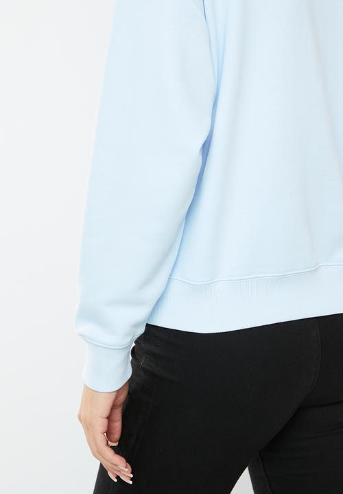 GUESS - Long sleeve cn round logo sweatshirt - helium