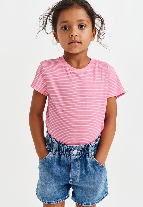 H&M - 2-Pack cotton T-shirts - pink striped 