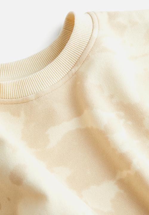 H&M - Printed sweatshirt - light beige tie-dye
