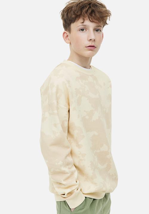 H&M - Printed sweatshirt - light beige tie-dye