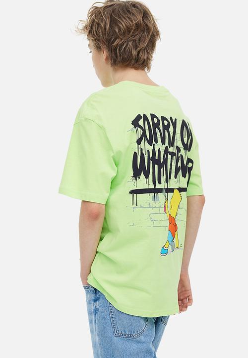H&M - Printed T-shirt - light green the simpsons 
