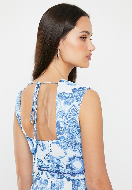 GUESS - Sleeveless long dress - blue collectibles