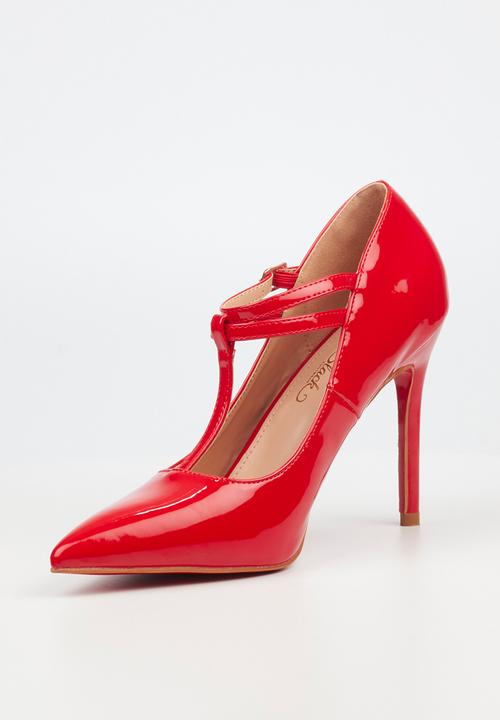 Miss Black - Lola 2 court heel - red
